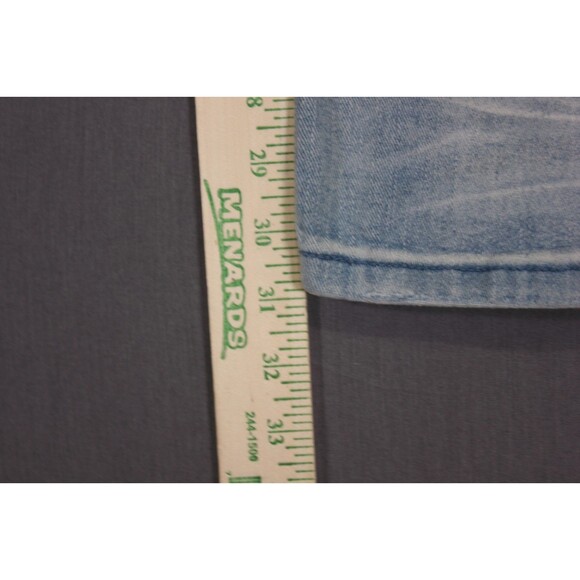 MOTIVE DENIM JEANS Blue Skull Graphic Rhinestone Print Stretch Tag 32X32 (32X31) - Picture 12 of 15